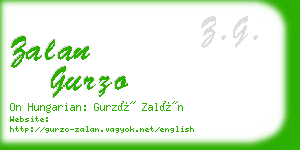 zalan gurzo business card